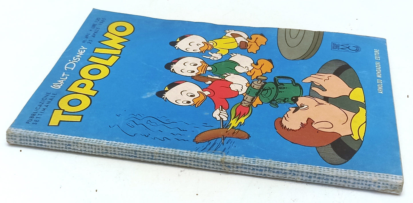 FD- TOPOLINO N.491 COMPLETO DI BOLLINO -- DISNEY MONDADORI - 1965 - B - D25