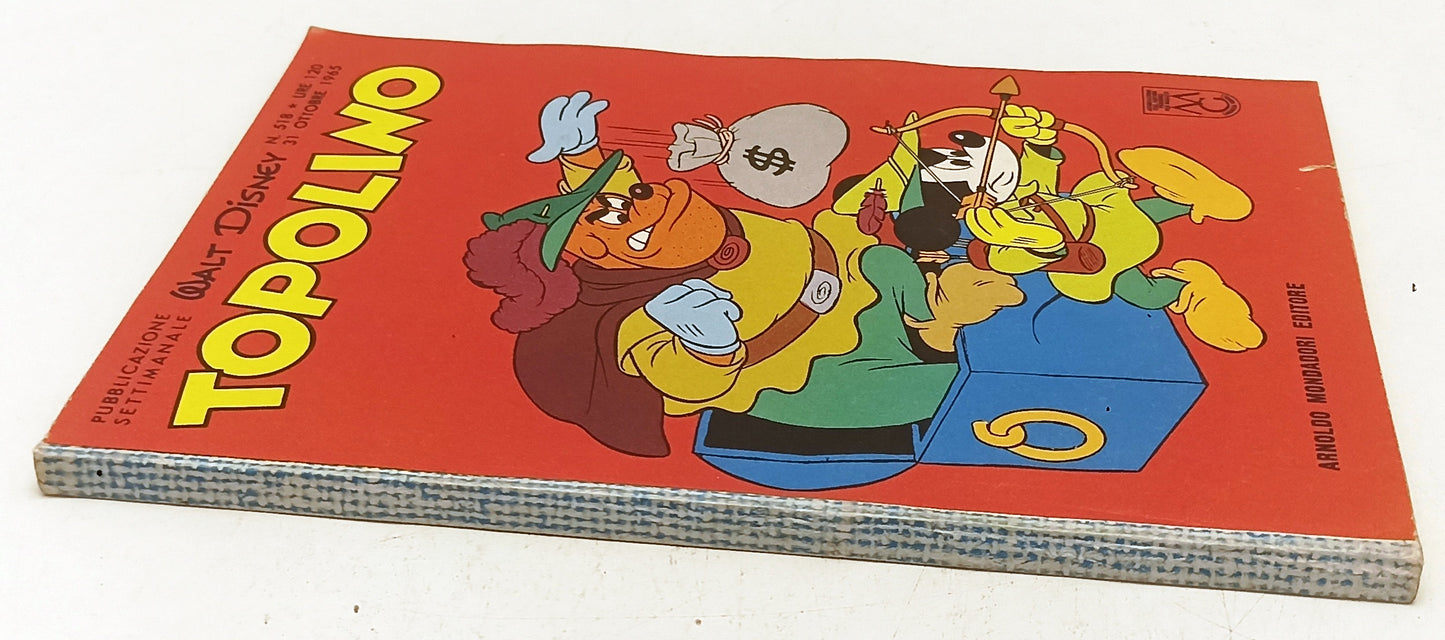 FD- TOPOLINO N.518 COMPLETO DI BOLLINO -- DISNEY MONDADORI - 1965 - B - D25