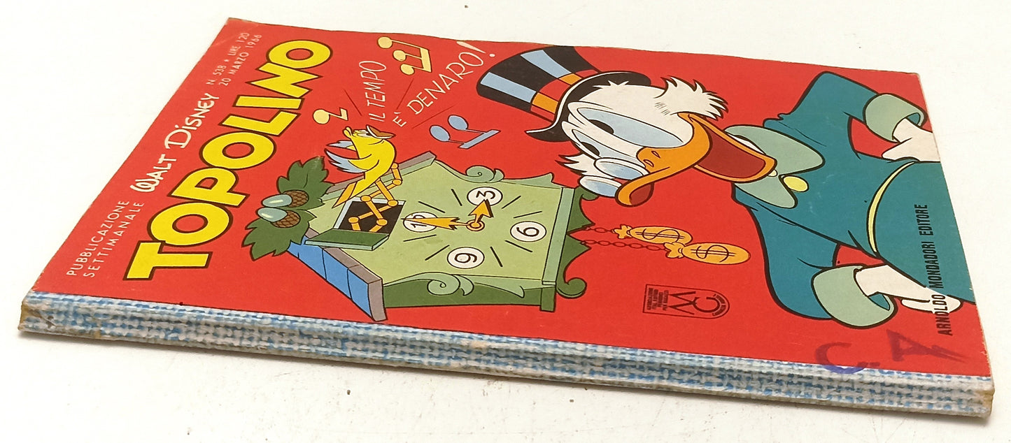 FD- TOPOLINO N.538 COMPLETO DI BOLLINO -- DISNEY MONDADORI - 1966 - B - D25