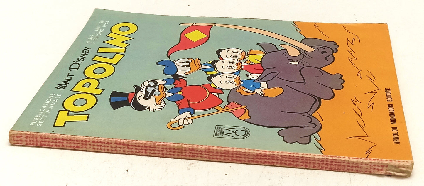 FD- TOPOLINO N.549 COMPLETO DI BOLLINO -- DISNEY MONDADORI - 1966 - B - D25