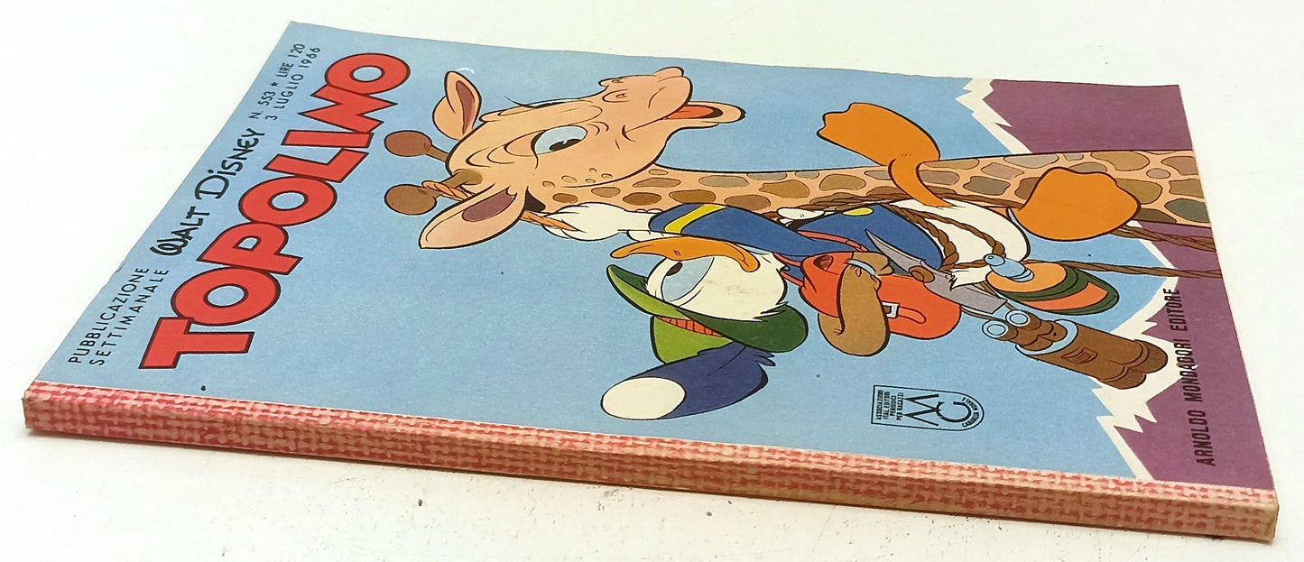 FD- TOPOLINO N.553 COMPLETO DI BOLLINO ECCELLENTE -- DISNEY - 1966 - B - D25