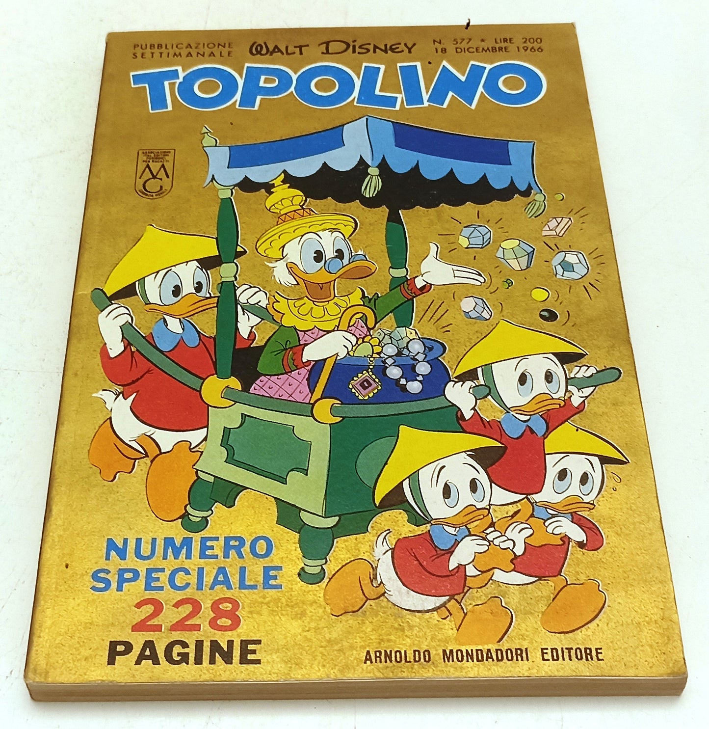 FD- TOPOLINO N.577 COMPLETO DI BOLLINO ECCELLENTE -- DISNEY - 1966 - B - D25
