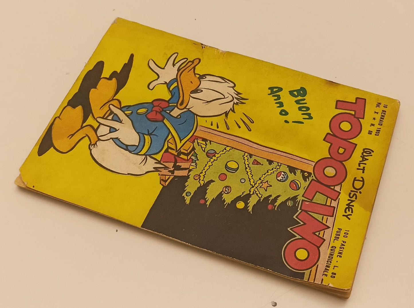 FD- TOPOLINO N.58 LIBRETTO CON BOLLINO ORIGINALE-- DISNEY MONDADORI- 1953- S-H24