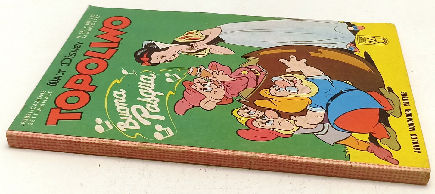 FD- TOPOLINO N.591 COMPLETO DI BOLLINO -- DISNEY MONDADORI - 1967 - B - D25