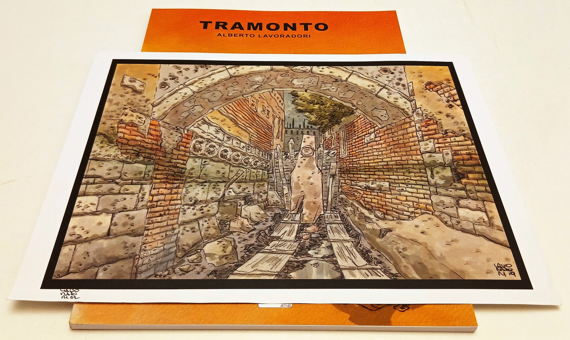 Tramonto - Alberto Lavoradori - Segni d'Autore - con stampa in omaggio - B26