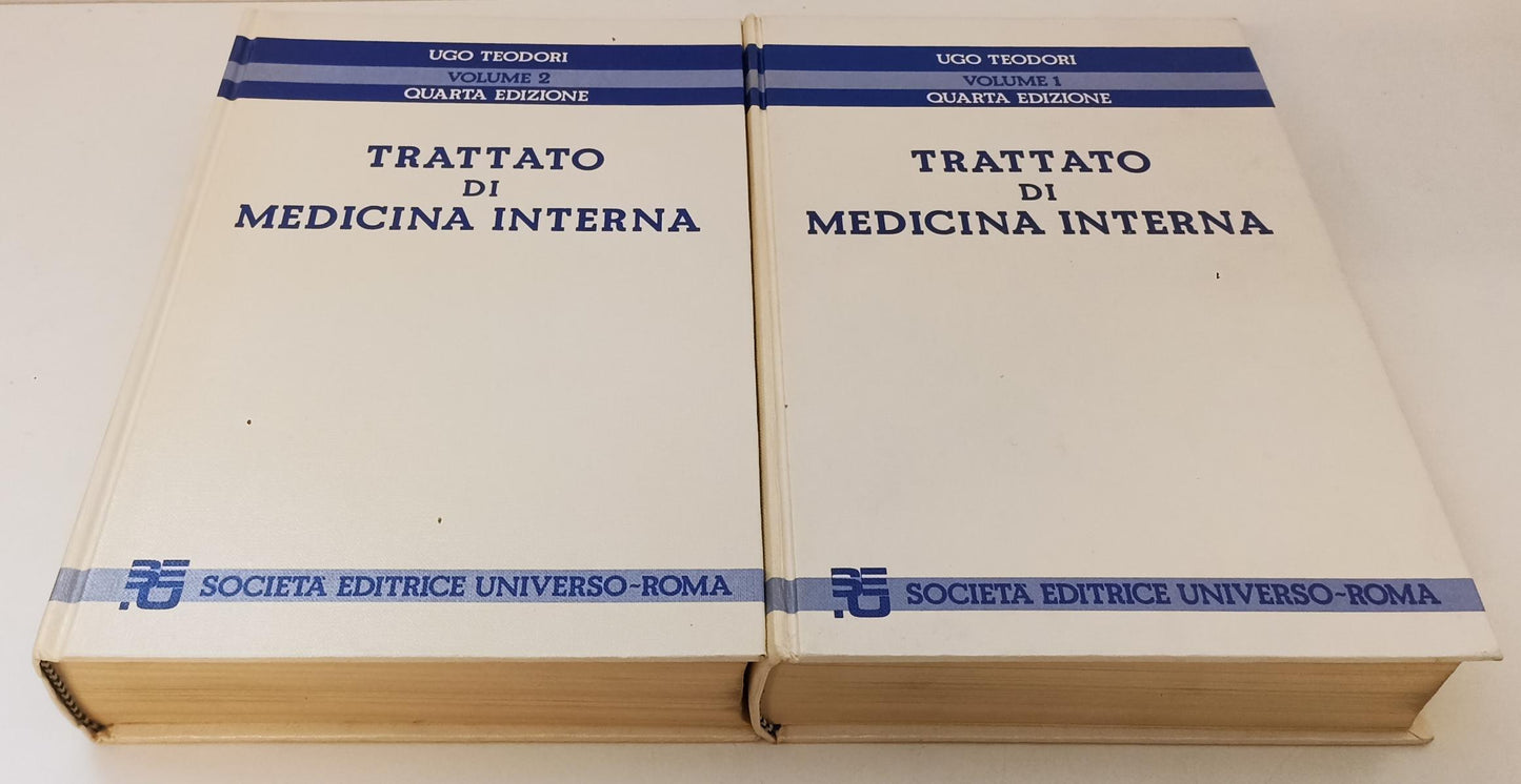 LQ- TRATTATO DI MEDICINA INTERNA 2 VOLUMI- UGO TEODORI- UNIVERSO- 1988- C- YFS80