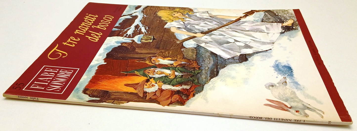 LB- FIABE SONORE N.55 I TRE NANETTI DEL BOSCO + disco 45 giri - FABBRI - RVSa754