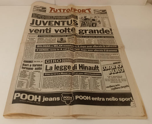 LC- QUOTIDIANO TUTTOSPORT MAGGIO 1982 JUVENTUS VENTESIMO SCUDETTO 20° - RVSa186