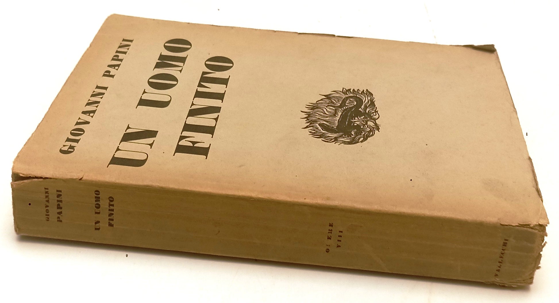 LN- UN UOMO FINITO - GIOVANNI PAPINI - VALLECCHI --- 1939 - B- XFS143
