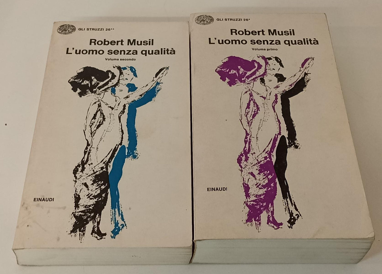 LN- L'UOMO SENZA QUALITA' 2 VOLUMI- ROBERT MUSIL- EINAUDI- GLI STRUZZI--- B- XFS