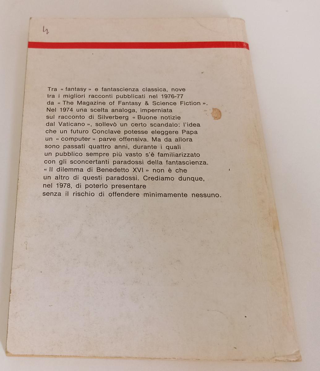 LF- URANIA N.745 IL DILEMMA DI BENEDETTO XVI -- MONDADORI--- 1978- B- XFS152