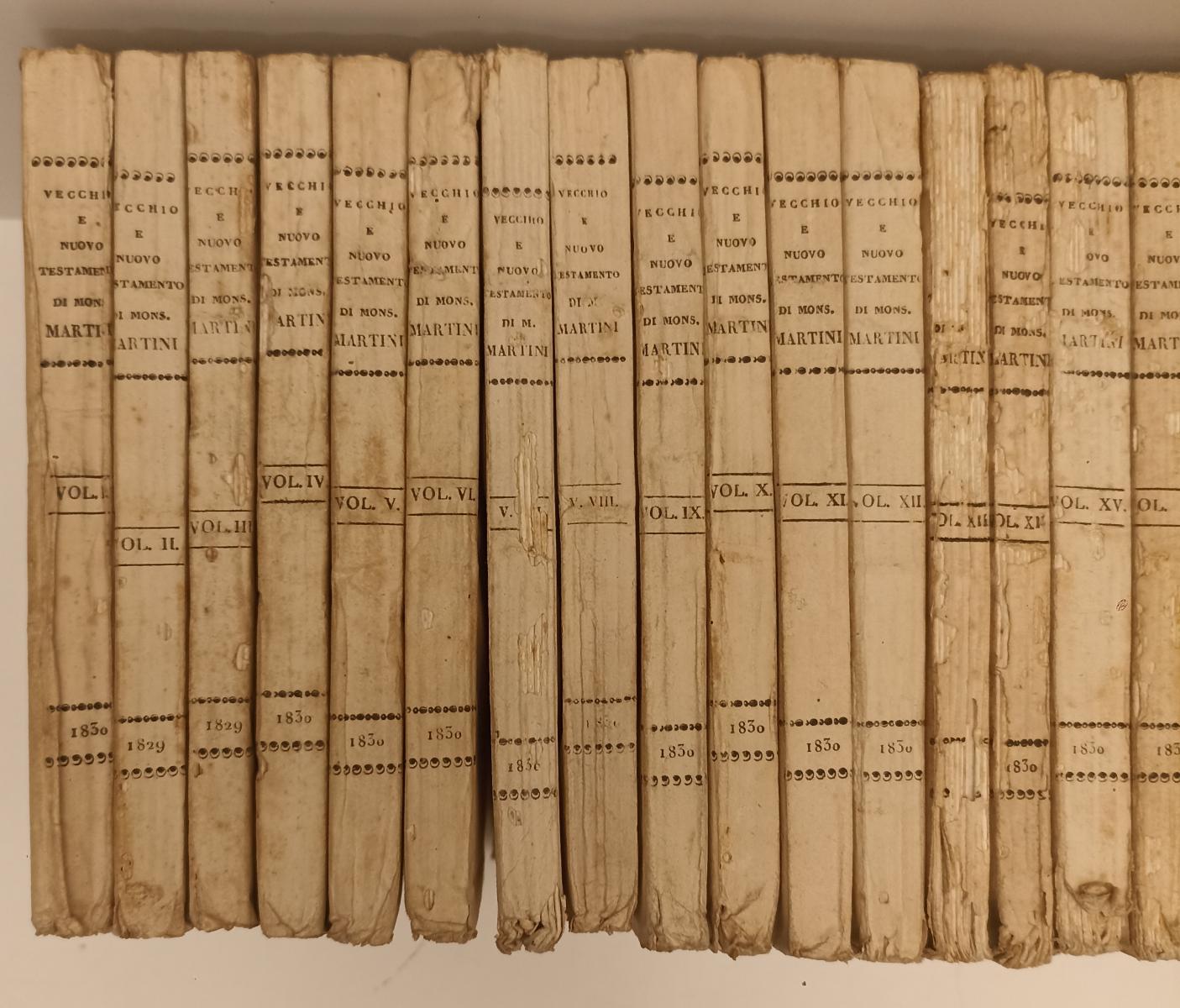 LD- VECCHIO E NUOVO TESTAMENTO I/LXXVIII- MONS. MARTINI- ANTONELLI- 1830- XFS200