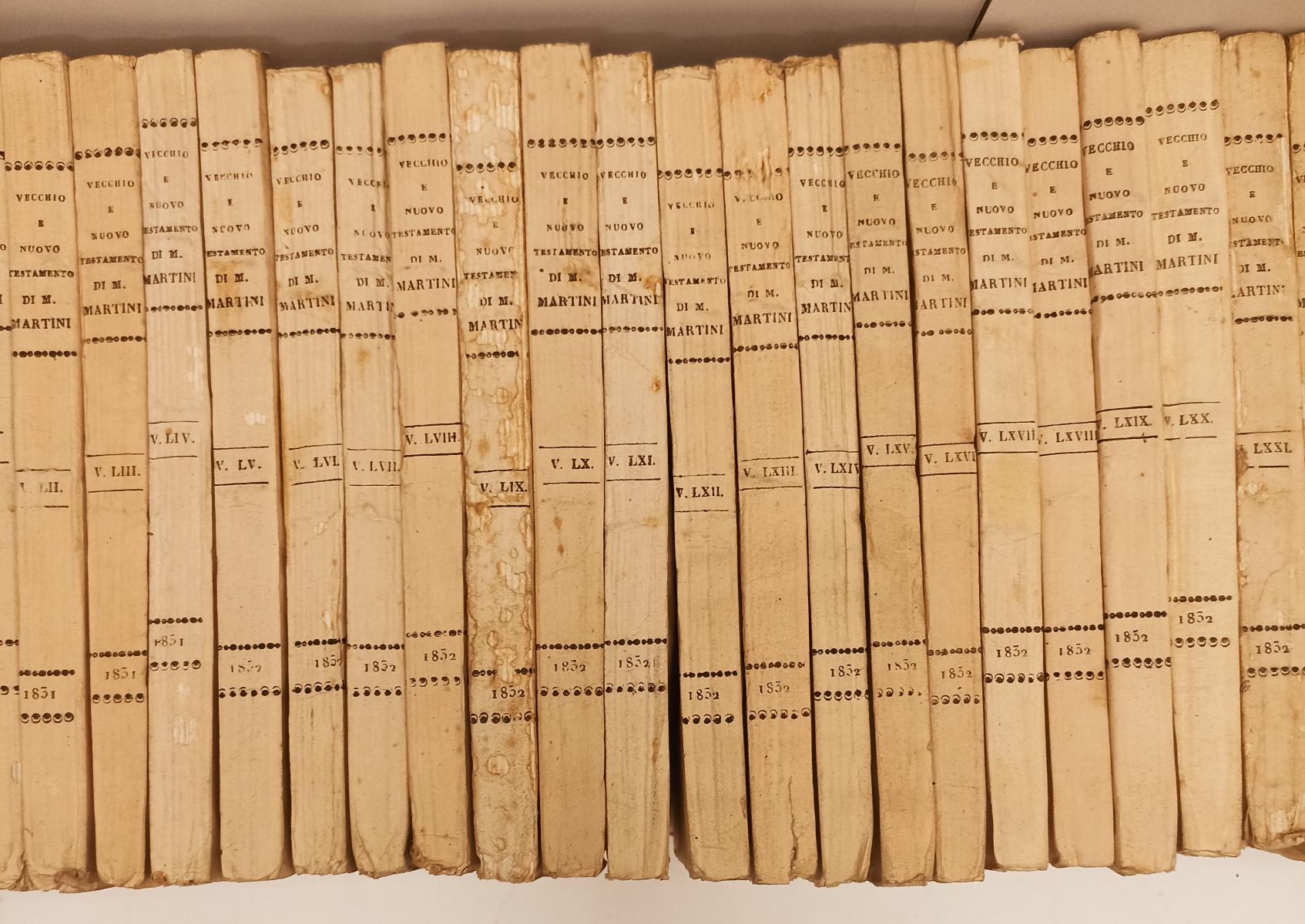 LD- VECCHIO E NUOVO TESTAMENTO I/LXXVIII- MONS. MARTINI- ANTONELLI- 1830- XFS200