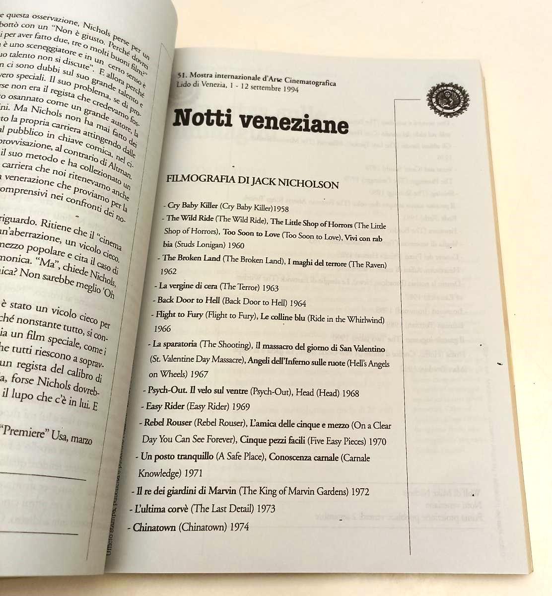 LT- 51a MOSTRA D'ARTE CINEMATOGRAFICA VENEZIA 1994 RASSEGNA STAMPA - B - YFS508