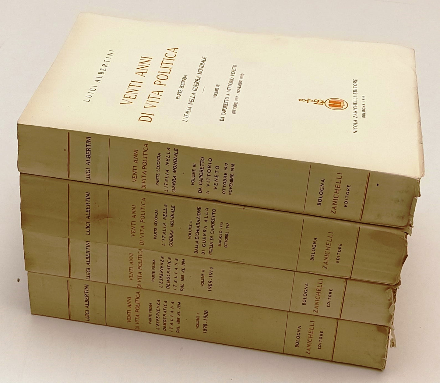 LS- VENTI ANNI DI VITA POLITICA 4 TOMI - ALBERTINI - ZANICHELLI 1950/1953 ZFS172
