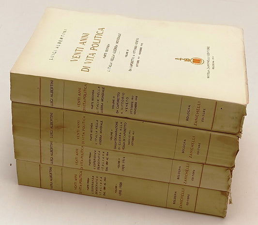 LS- VENTI ANNI DI VITA POLITICA 4 TOMI - ALBERTINI - ZANICHELLI 1950/1953 ZFS172