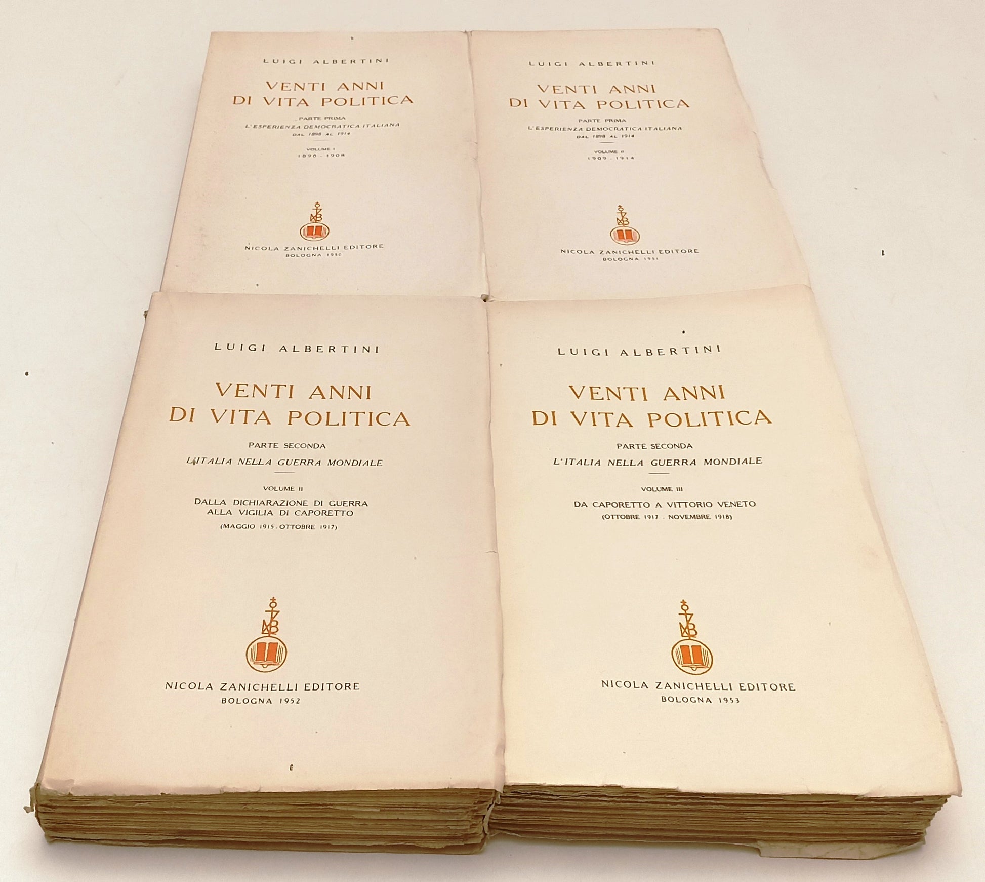 LS- VENTI ANNI DI VITA POLITICA 4 TOMI - ALBERTINI - ZANICHELLI 1950/1953 ZFS172