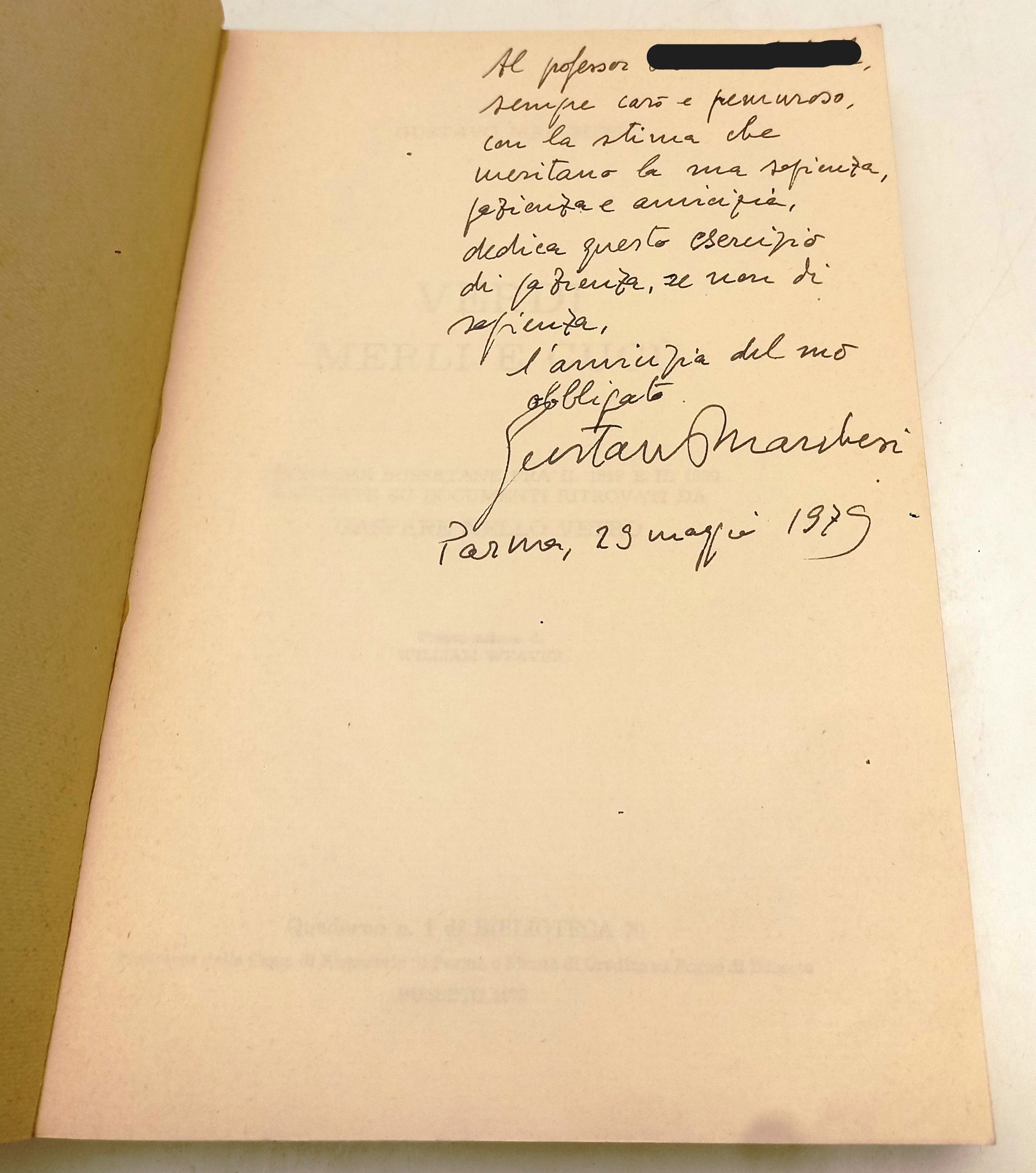 LZ- VERDI MERLI E CUCU' DEDICA AUTOGRAFA - GUSTAVO MARCHESI - 1979 - B - XFS51