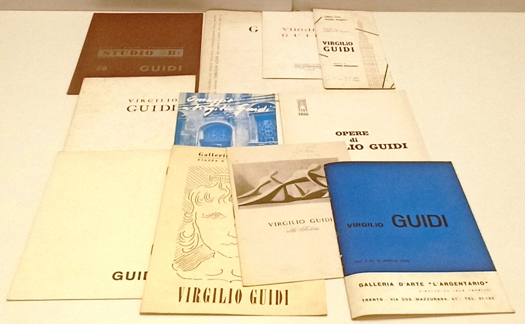LT- LOTTO 21 CATALOGHI BROCHURE MOSTRE D'ARTE  - VIRGILIO GUIDI - RVSa569