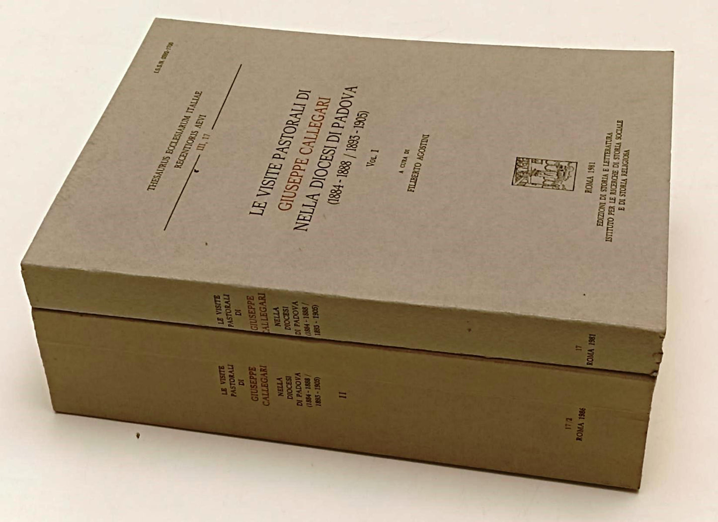 LD- LA VISITA PASTORALE DI GUSEPPE CALLEGARI 2 VOLUMI - AGOSTINI- 1981- B- XFS64