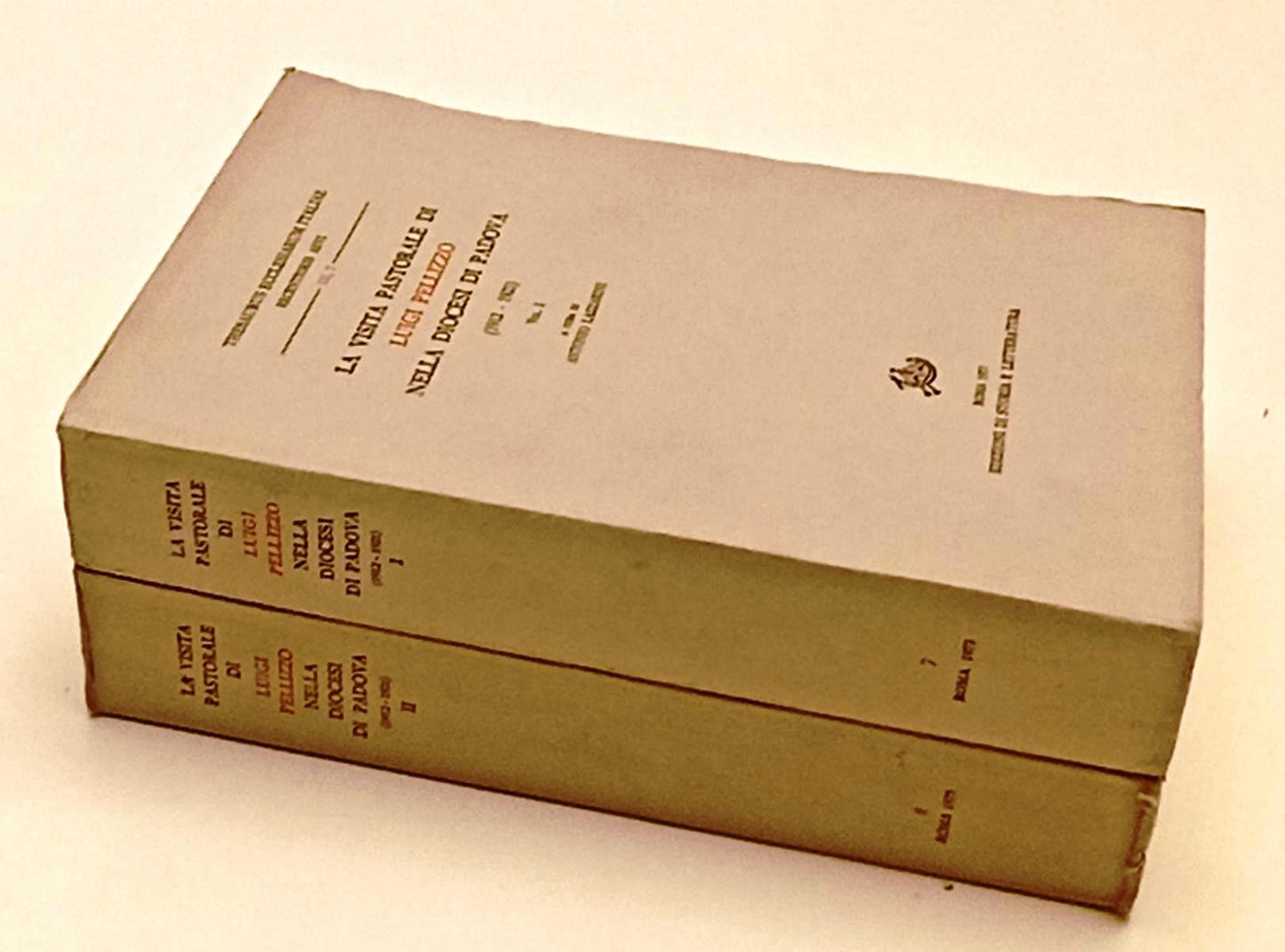 LD- LA VISITA PASTORALE DI LUIGI PELLIZZO 2 VOLUMI - LAZZARINI - 1973 - B- XFS64