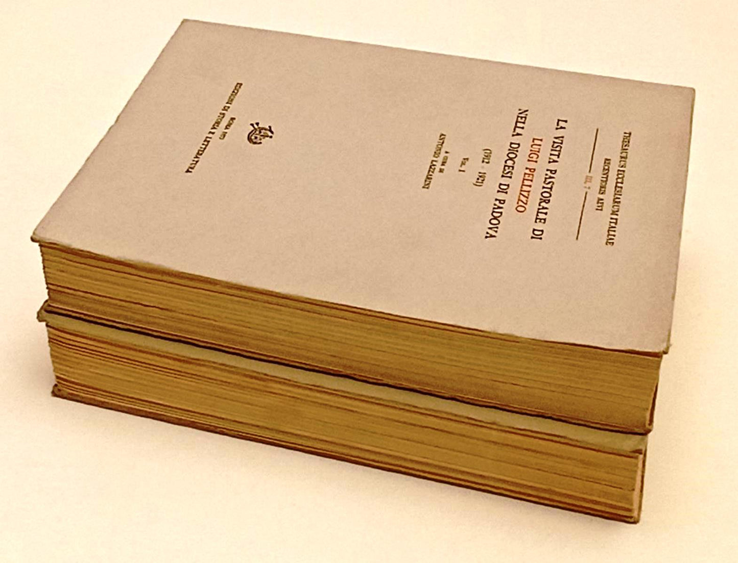 LD- LA VISITA PASTORALE DI LUIGI PELLIZZO 2 VOLUMI - LAZZARINI - 1973 - B- XFS64