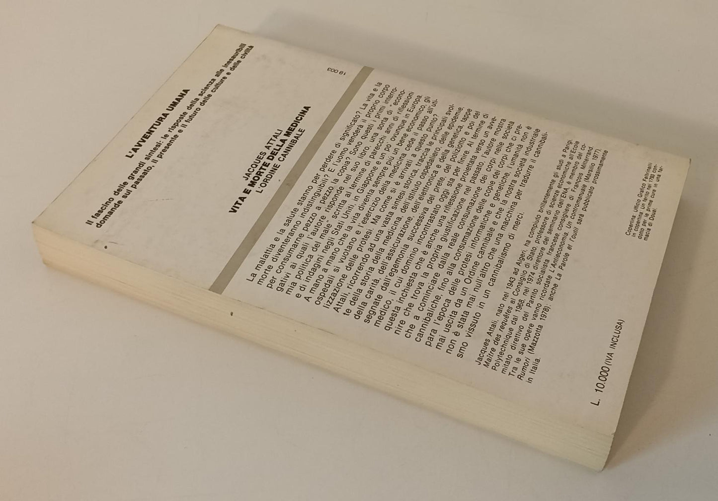 LZ- VITA MORTE DELLA MEDICINA - JACQUES ATTALI - FELTRINELLI--- 1988- B- XFS142