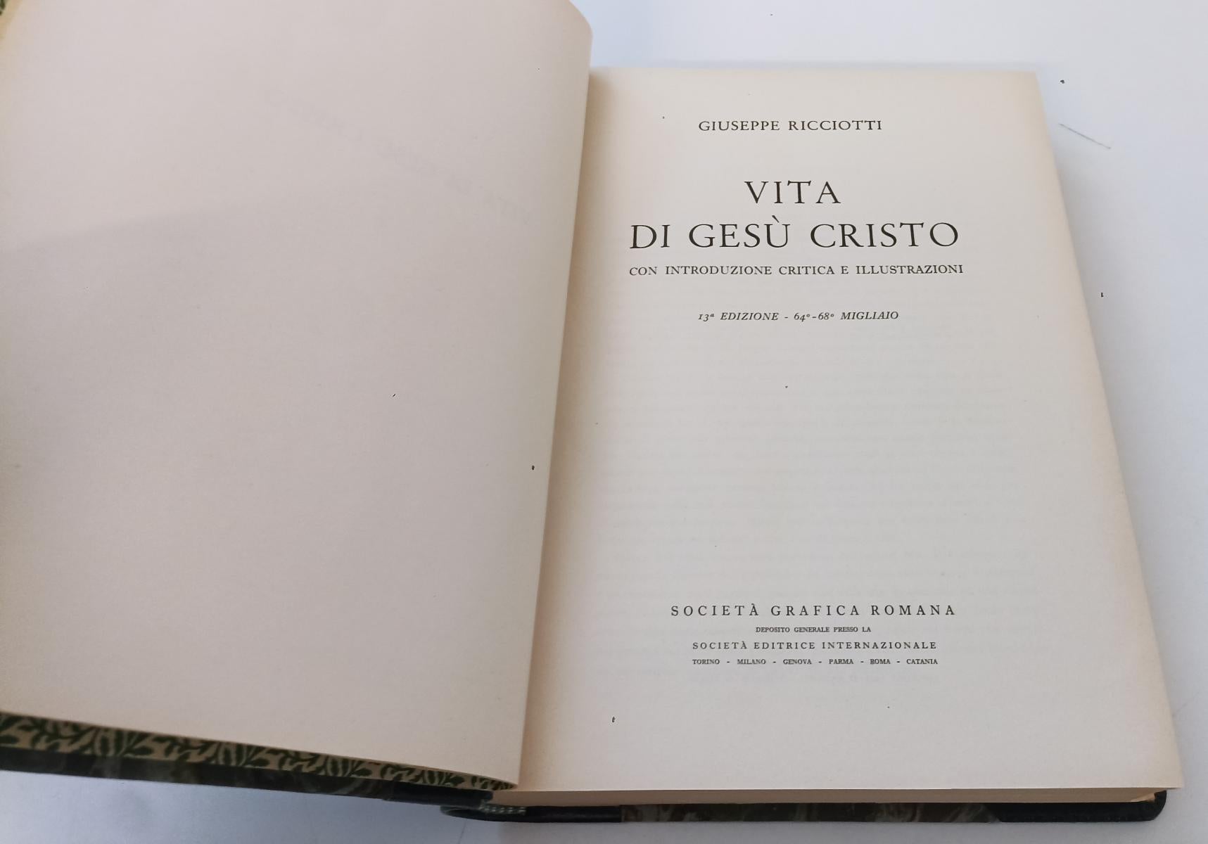 LD- VITA DI GESU' CRISTO- GIUSEPPE RICCIOTTI- SOCIETA' GRAFICA--- 1940- C- YFS50