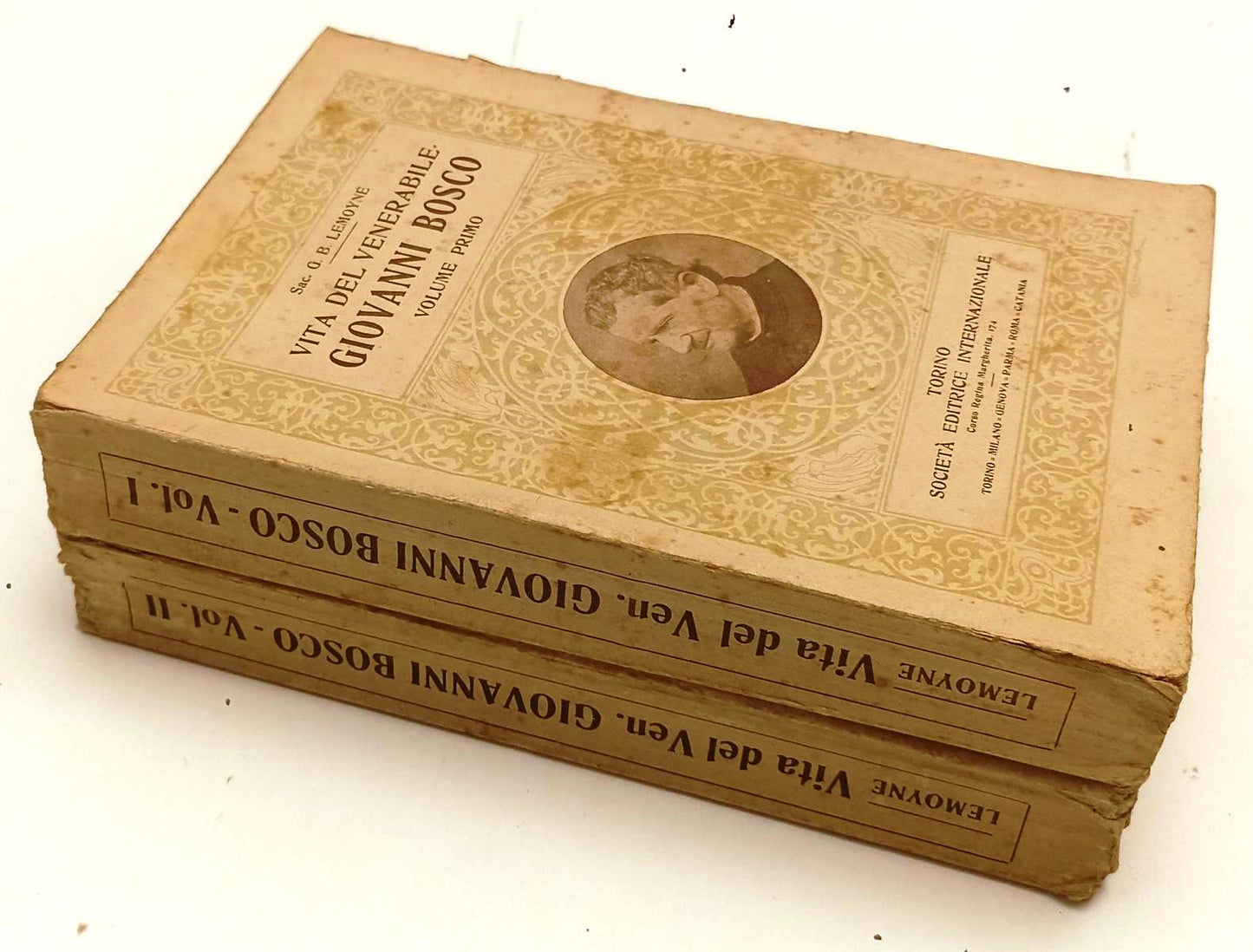 LD- VITA DEL VENERABILE GIOVANNI BOSCO VOLUMI 1/2 - G.B. LEMOYNE- 1927- B- XFS99