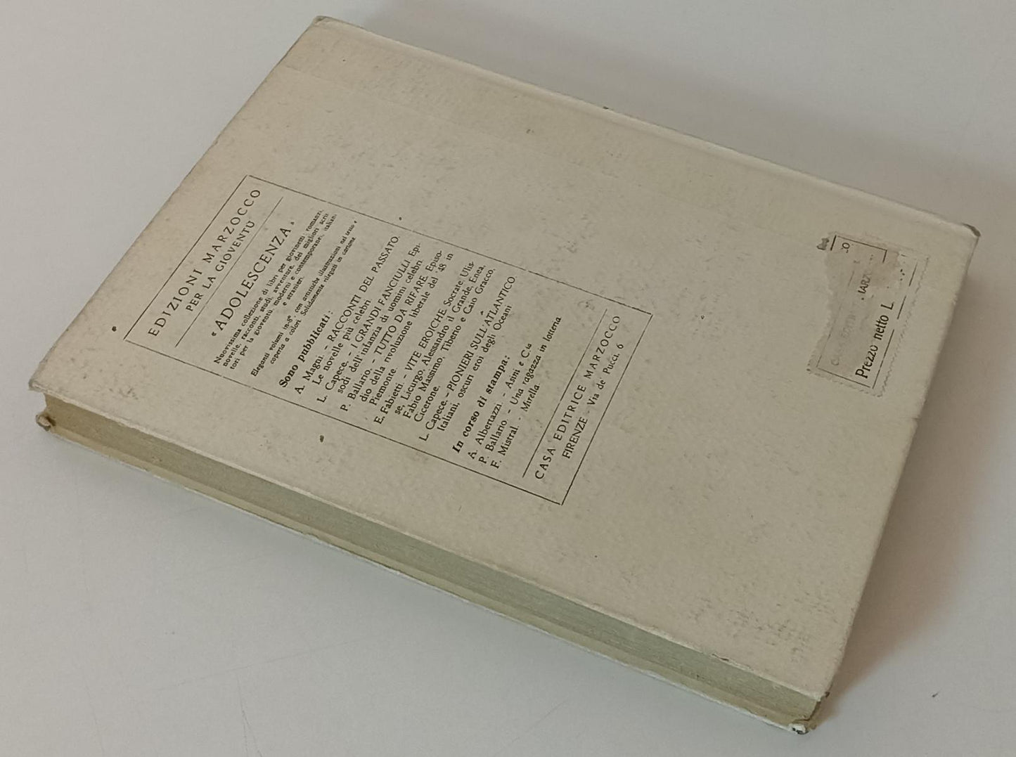 LB- VITE EROICHE ADOLESCENZA - FABIETTI ANICHINI - MARZOCCO --- 1944 - C- YFS117