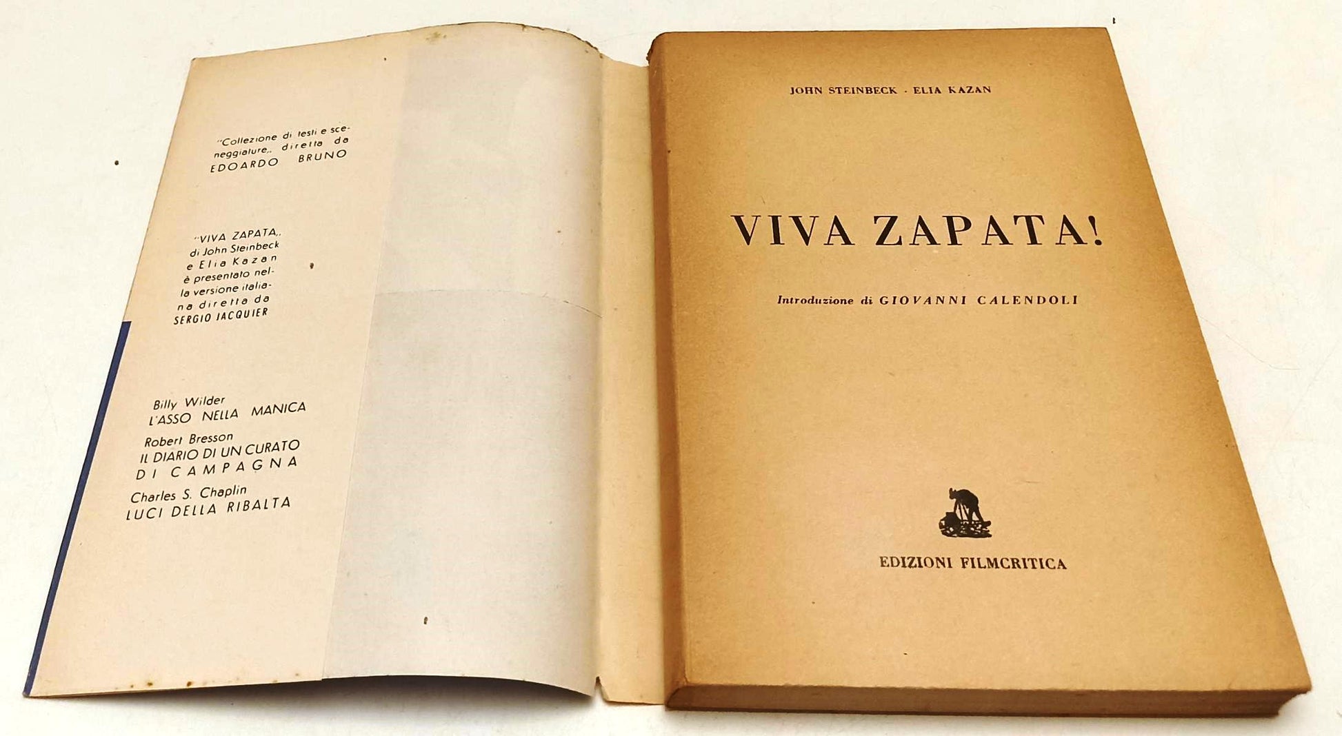 LW- VIVA ZAPATA JOHN STEINBECK ELIA KAZAN- DELL'ATENEO FILMCRITICA- 1953- XFS119