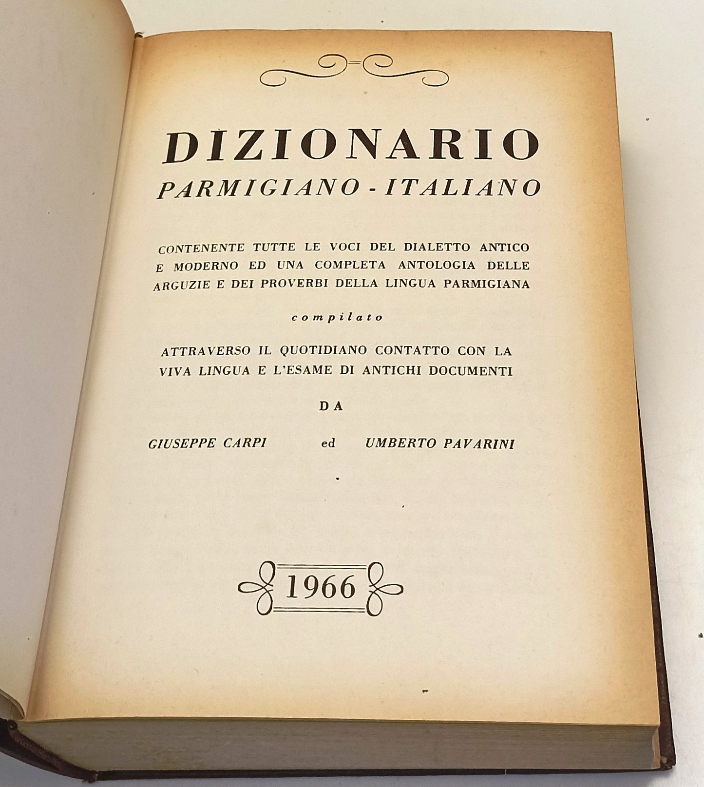 LZ- DIZIONARIO PARMIGIANO ITALIANO copia 453/1000 - CARPI PAVARINI- 1966- C- WPR