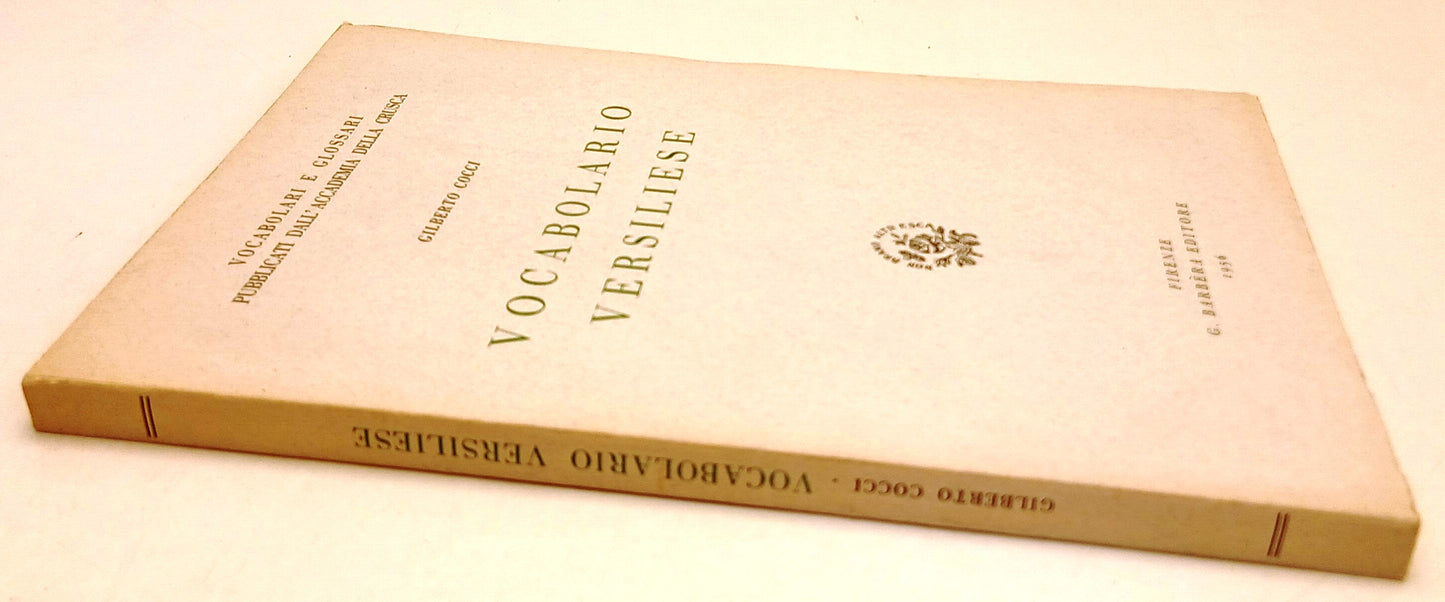 LZ- VOCABOLARIO VERSILIESE - GILBERTO COCCI - BARBERA- GLOSSARI-- 1956- B- ZFS65