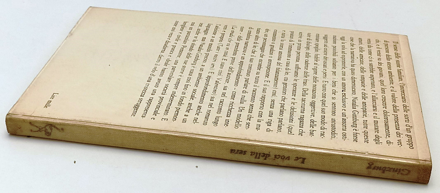 LN- LE VOCI DELLA SERA- NATALIA GINZBURG- EINAUDI- CORALLI- 1a ED.- 1961- C- XFS