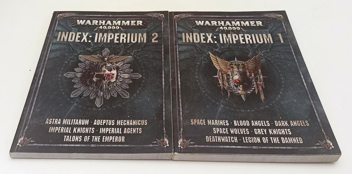 LZ- WARHAMMER 40.000 INDEX IMPERIUM 1 + IMPERIUM 2- GAMES WORKSHOP- 2017- B- H24