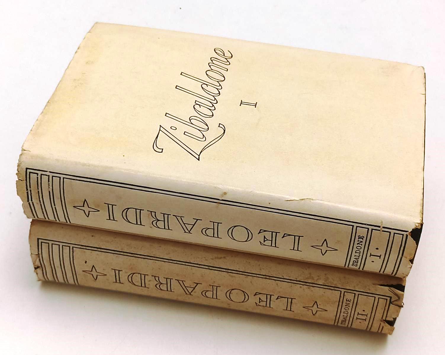 LN- TUTTE LE OPERE DI GIACOMO LEOPARDI ZIBALDONE I/II- MONDADORI CLASSICI- CS- XFS