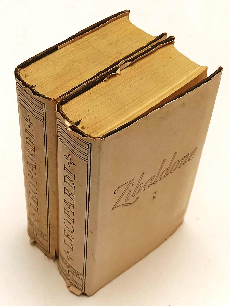 LN- TUTTE LE OPERE DI GIACOMO LEOPARDI ZIBALDONE I/II- MONDADORI CLASSICI- CS- XFS