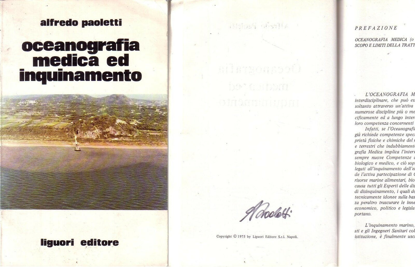 LZ- OCEANOGRAFIA MEDICA ED INQUINAMENTO AUTOGRAFATO- PAOLETTI---- 1975- B- XFS57