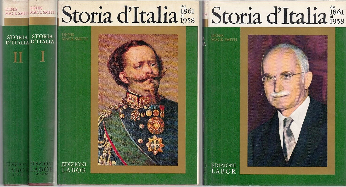 LS- STORIA D'ITALIA 1861/1958 2 VOLUMI - MACK SMITH- LABOR --- 1967 - CS- YFS317