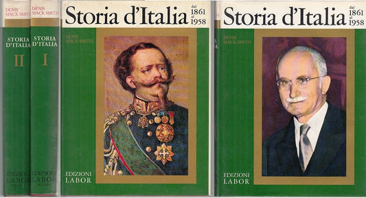 LS- STORIA D'ITALIA 1861/1958 2 VOLUMI - MACK SMITH- LABOR --- 1967 - CS- YFS317