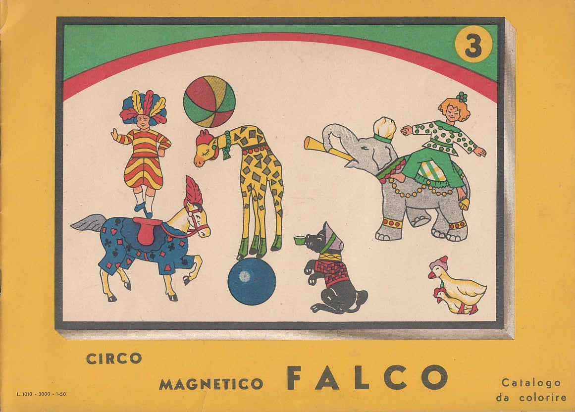 LB- CATALOGO DA COLORIRE ALBUM COLORARE CIRCO MAGNETICO FALCO----- 1960- S- TTP1