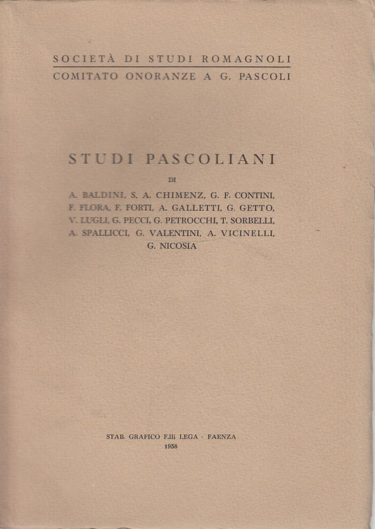 LZ- STUDI PASCOLIANI - SOCIETA' STUDI ROMAGNOLI - FAENZA --- 1958 - B - YDS418