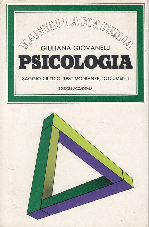 LS- PSICOLOGIA - GIOVANELLI - ACCADEMIA - MANUALI -- 1974 - B - YDS422