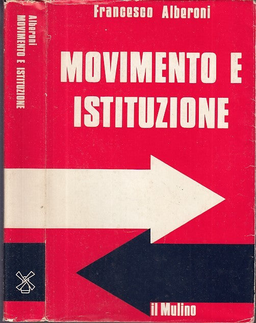 LZ- MOVIMENTO E ISTITUZIONE - FRANCESCO ALBERONI - IL MULINO--- 1977- BS- YDS416