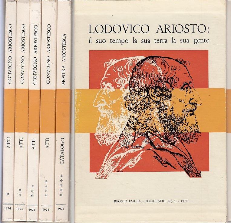 LZ- LODOVICO ARIOSTO COFANETTO 5 VOLUMI -- POLIGRAFICI --- 1974- C- YDS455