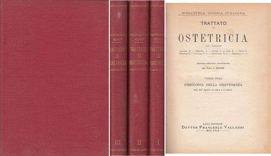 LZ- TRATTATO DI OSTETRICIA 3 VOL -- VALLARDI - BIB. MEDICA -- 1945 - C - YDS462