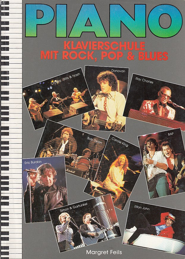 LZ- PIANO KLAVIERSCHULE MIT ROCK POP BLUES- MARGRET FEILS---- 1985- B- YDS343