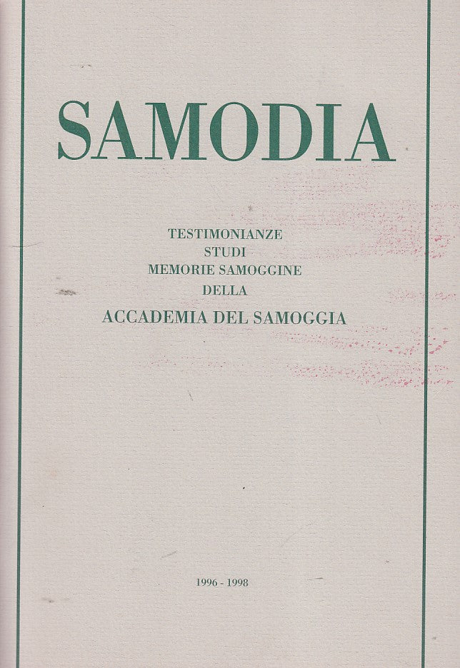 LZ- SAMODIA TESTIMONIANZE STUDI ACCADEMIA DEL SAMOGGIA ----- 1999- S- ZDS165