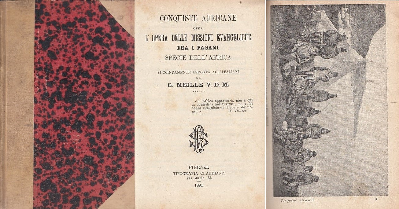 LZ- CONQUISTE AFRICANE OPERA MISSIONI EVANGELICHE-- CLAUDIANA--- 1895- C- XDS8