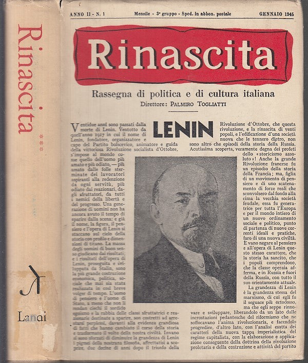 LS- RINASCITA VOLUME 3 1944/1962 LENIN -- LANDI --- 1967 - CS - YDS490